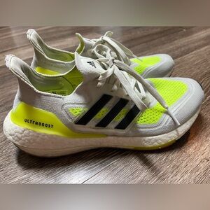 adidas UltraBoost 21 'White Solar Yellow Women’s size 8.5
